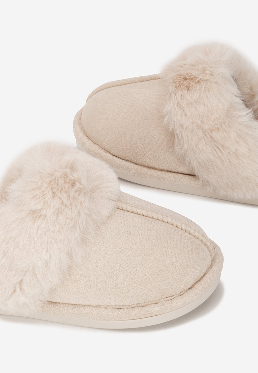 Pantofola donna invernale Krinia beige
