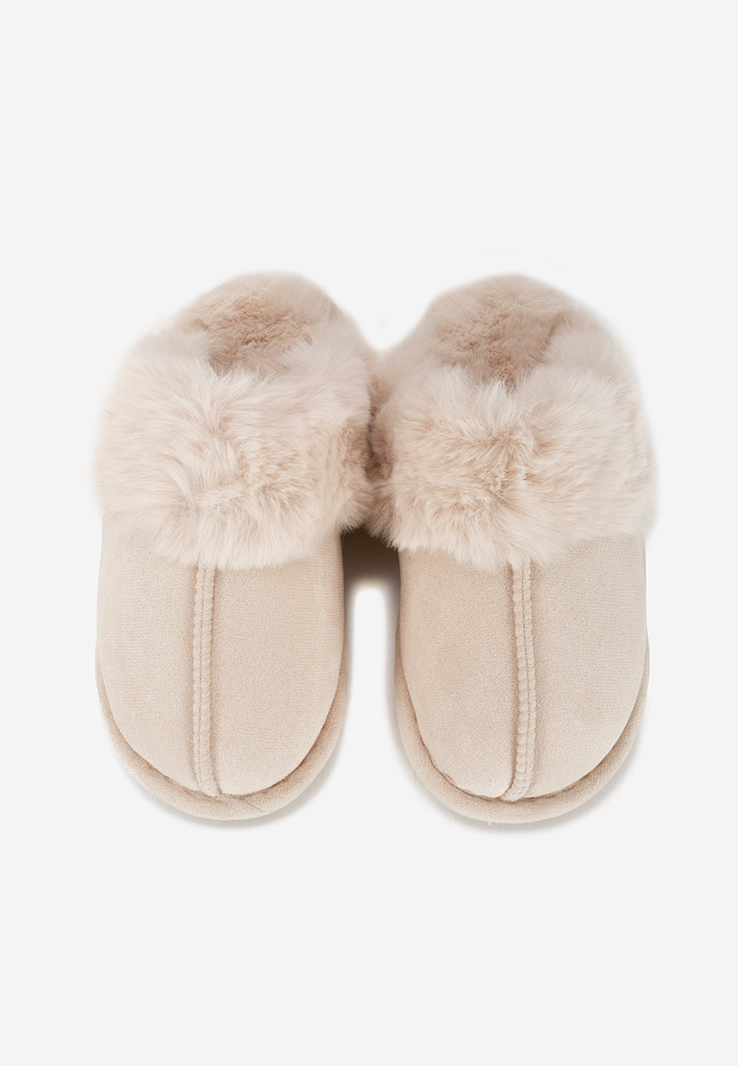 Pantofola donna invernale Krinia beige