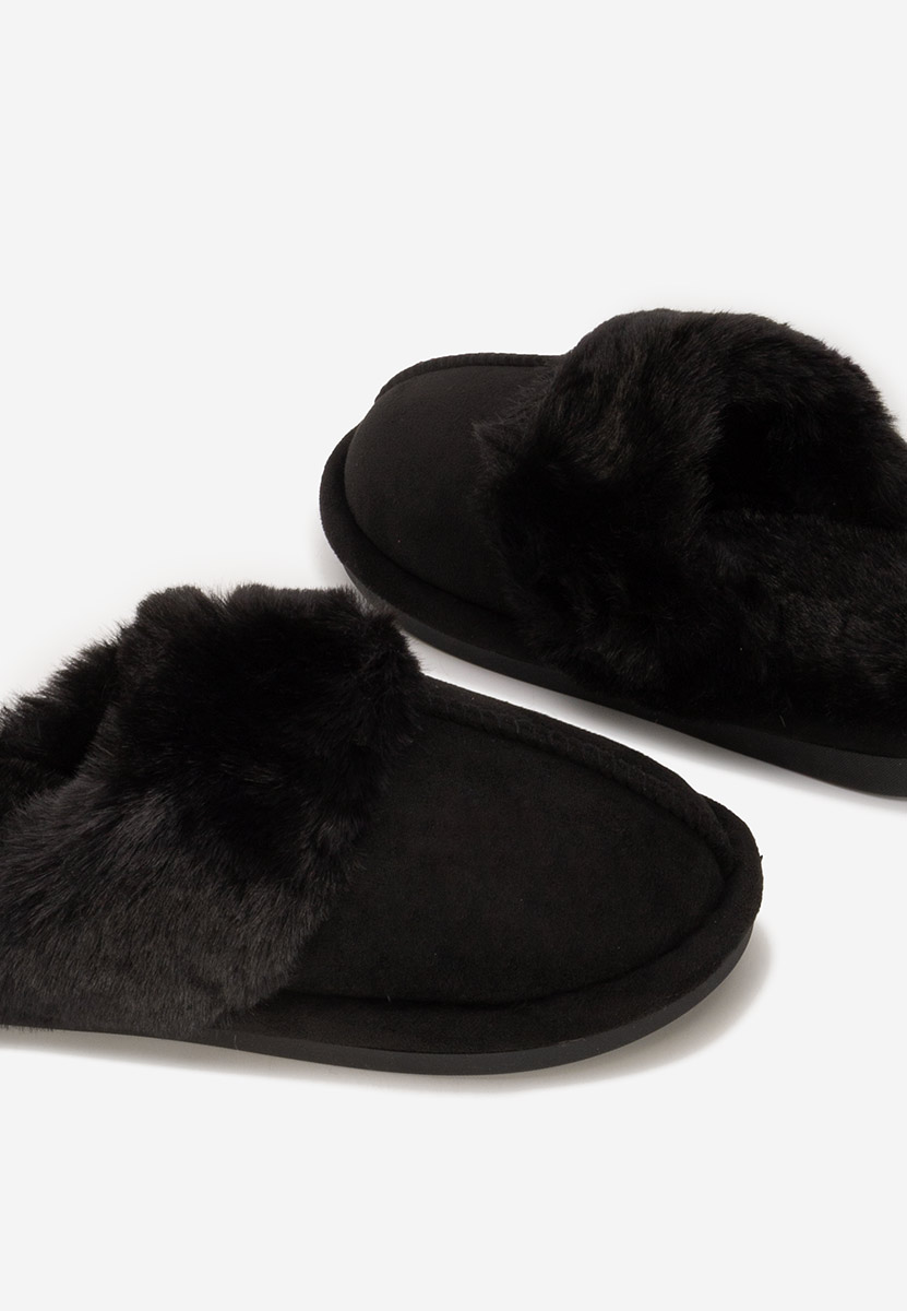 Pantofola donna invernale Krinia nero