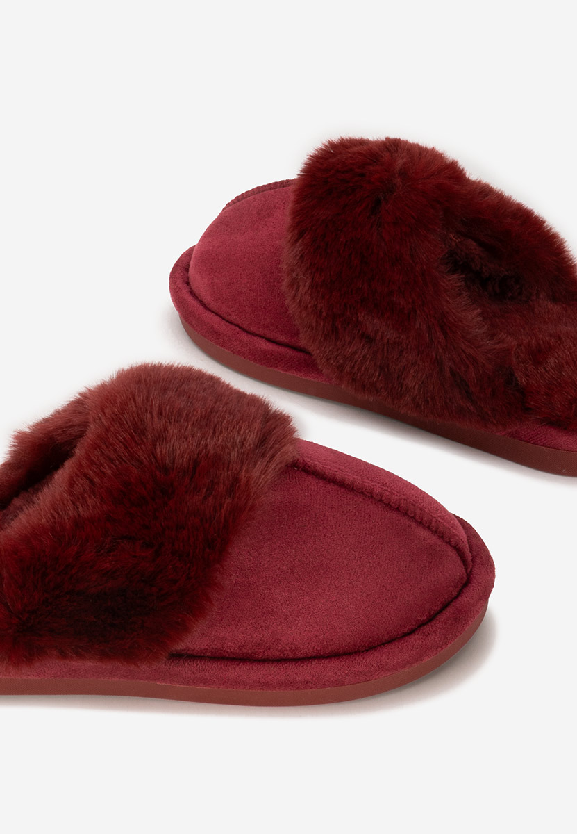 Pantofola donna invernale Krinia granata