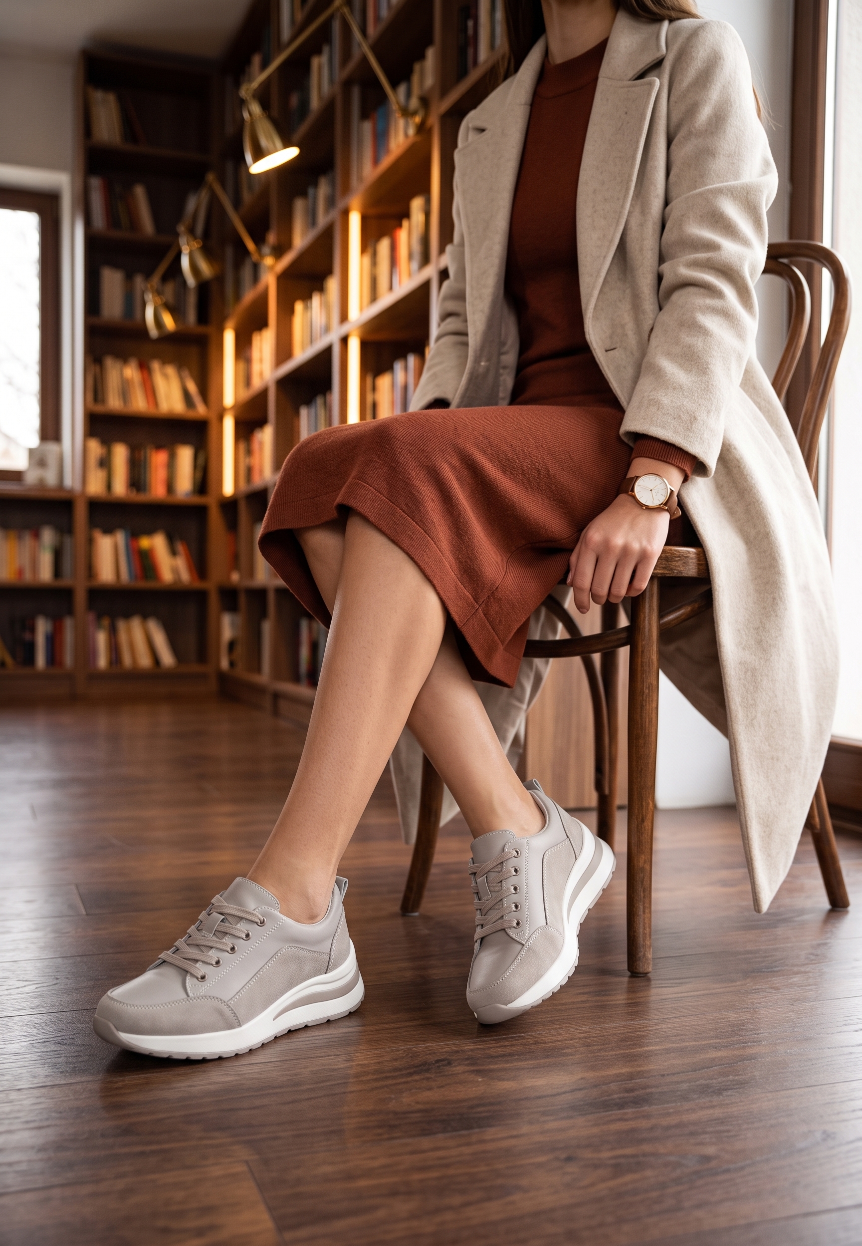 Sneakers con zeppa Janelia grigio
