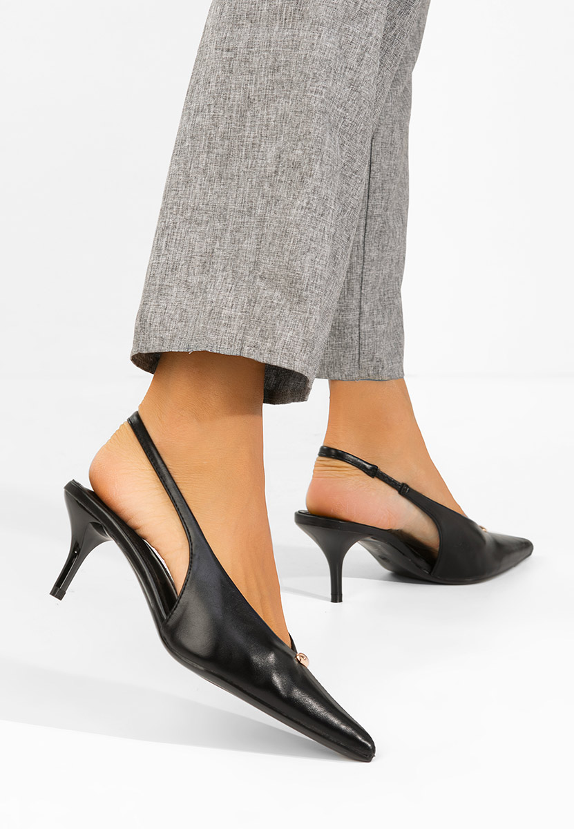 Décolleté Slingback Elvonea nere
