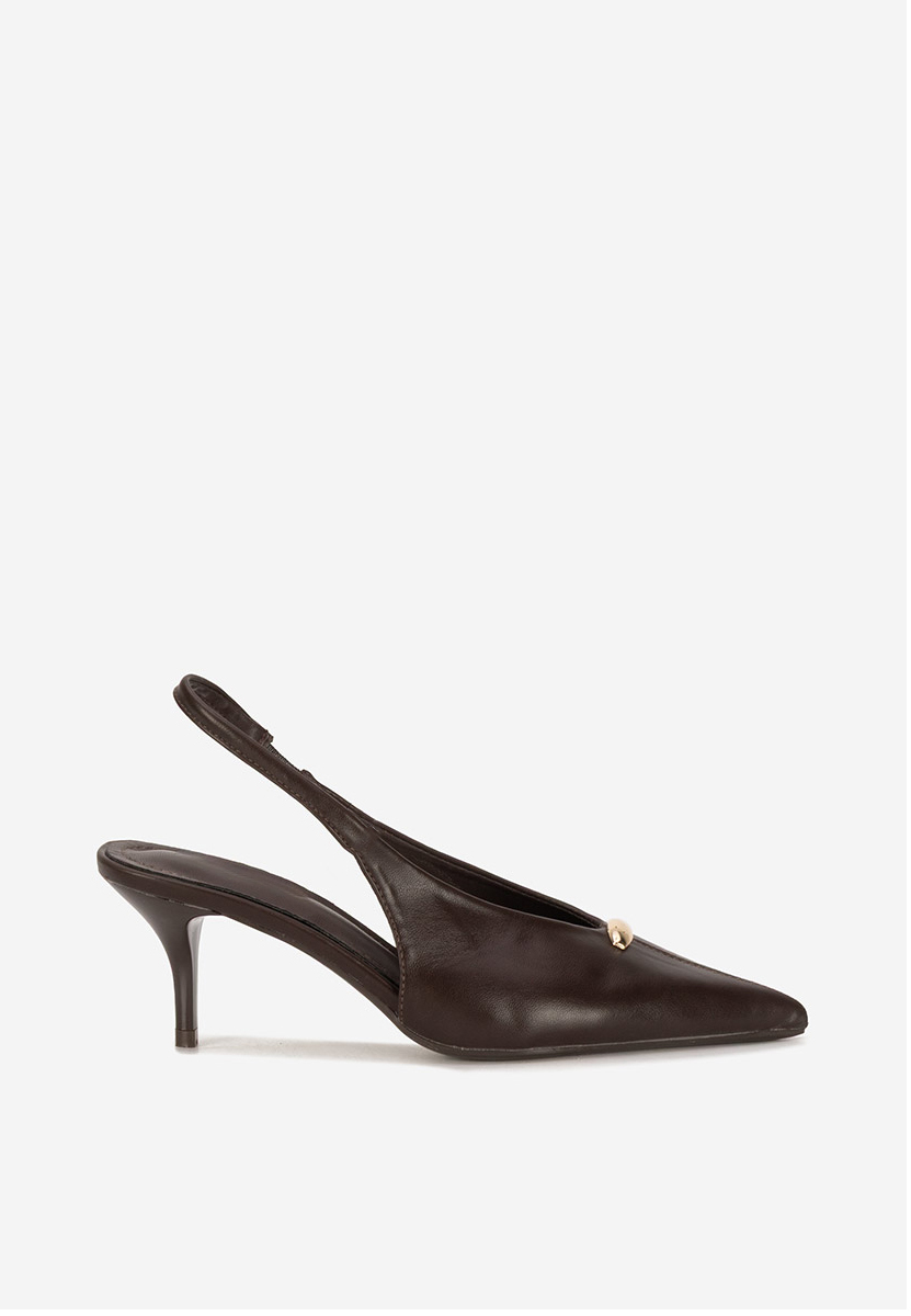 Décolleté Slingback Elvonea marroni