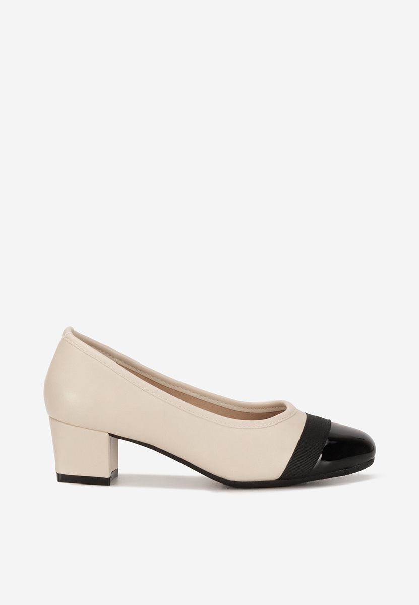 Décolleté tacco basso Selea beige
