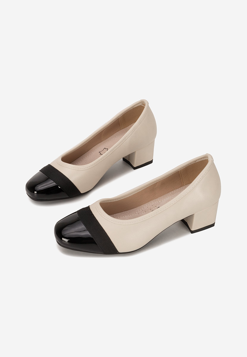 Décolleté tacco basso Selea beige