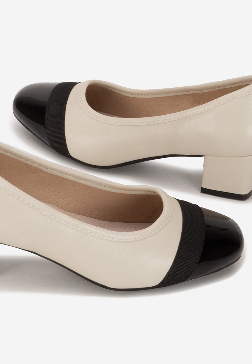 Décolleté tacco basso Selea beige