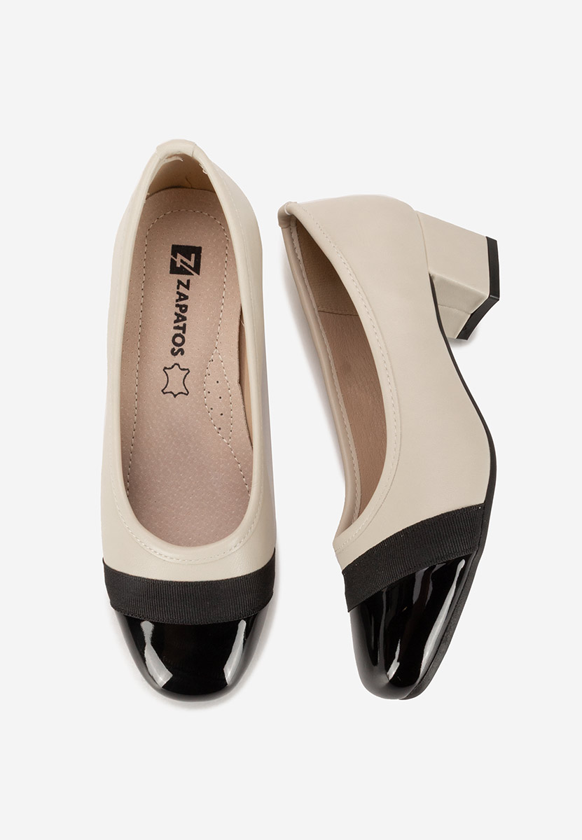 Décolleté tacco basso Selea beige