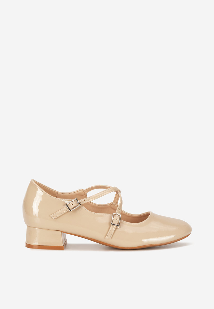 Décolleté con cinturino Isra beige
