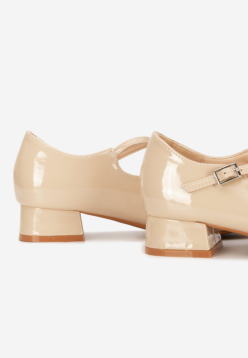 Décolleté con cinturino Isra beige