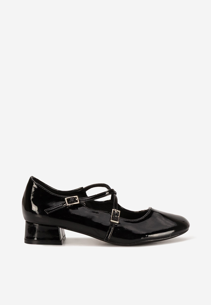 Décolleté con cinturino Isra nero