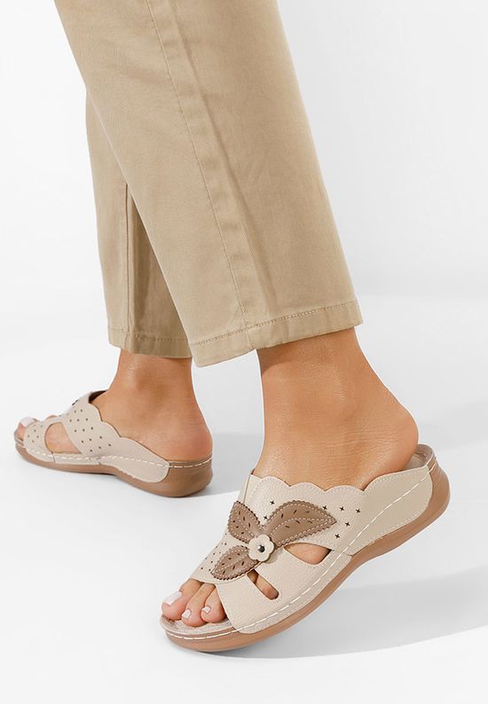 Ciabatte ortopediche donna Yanda beige, Misura: 37 - zapatos