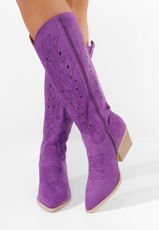 Stivali texani donna Indaia V2 Viola, Misura: 40 - zapatos