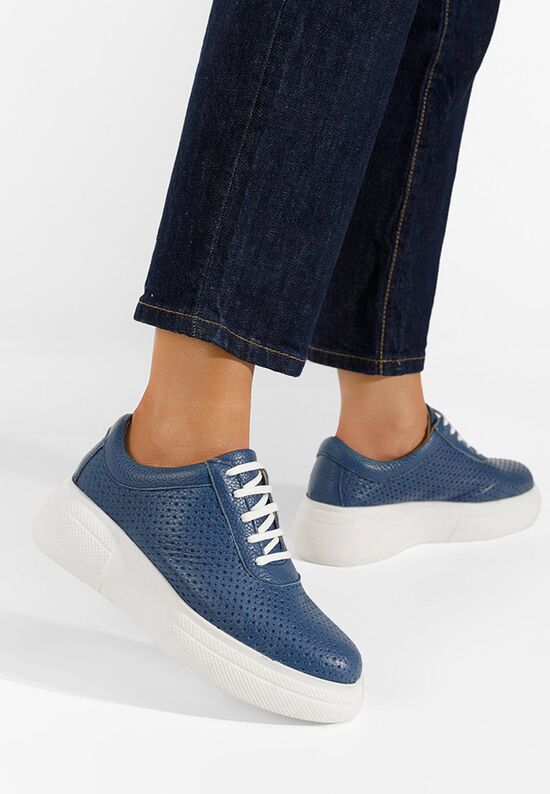 Scarpe con plateau Dakota B blu marine, Misura: 39 - zapatos