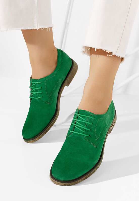 Scarpe derby pelle Doresa Verdi, Misura: 35 - zapatos