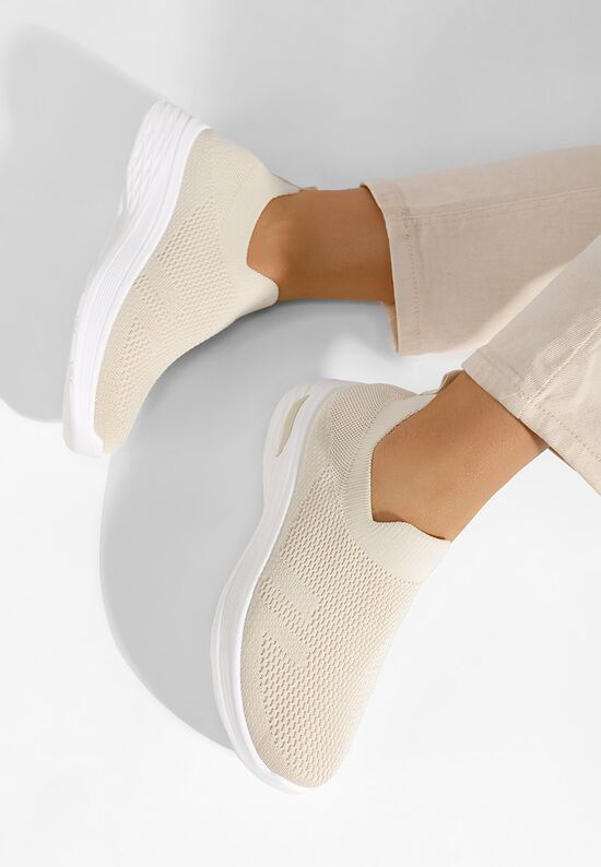 Scarpe da ginnastic Slip-On Dissora beige, Misura: 38 - zapatos