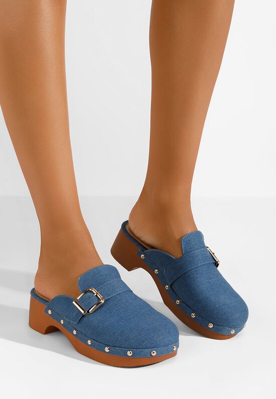 Zoccoli donna Advika blu, Misura: 38 - zapatos