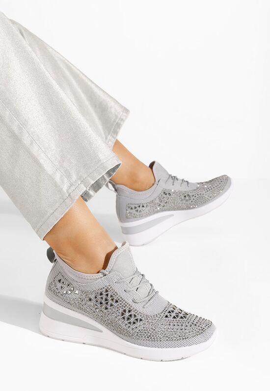 Sneakers con zeppa Keeley grigio, Misura: 40 - zapatos