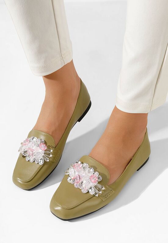 Mocassini da donna Milagros verde, Misura: 40 - zapatos