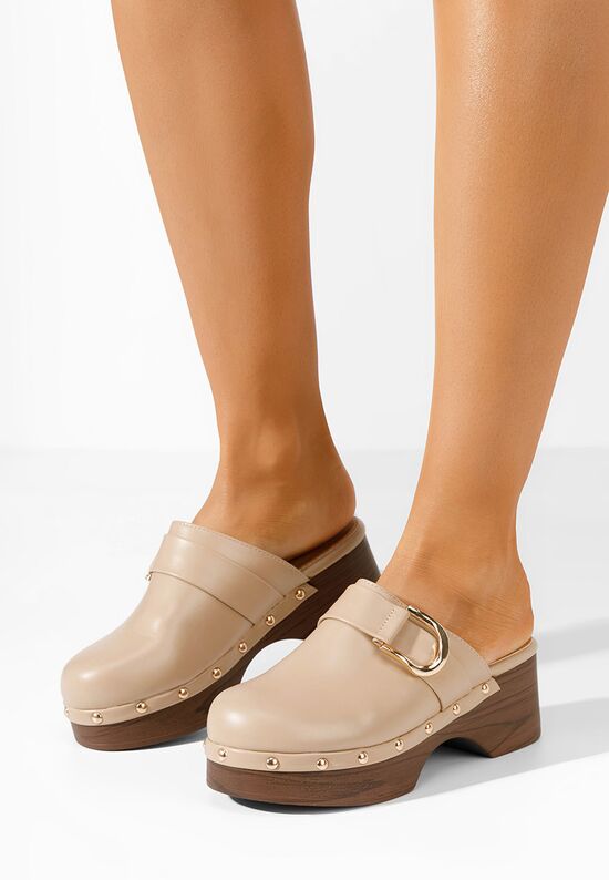 Zoccoli donna Radhika beige, Misura: 37 - zapatos