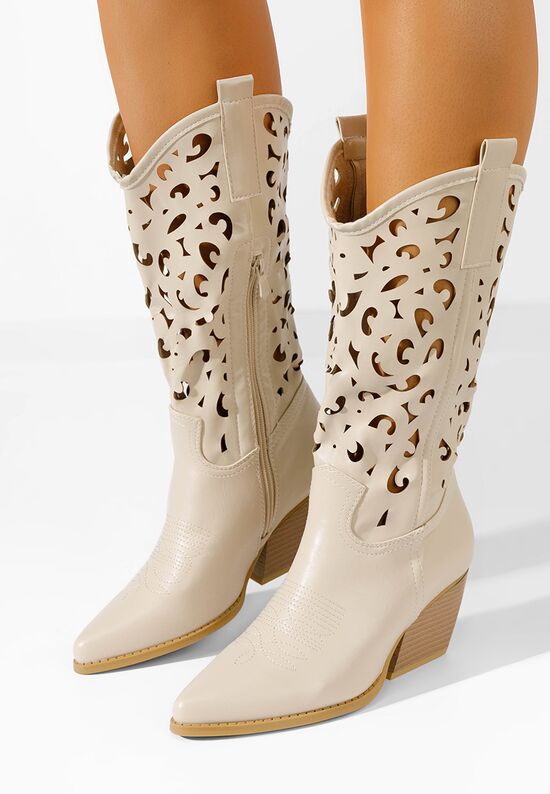 Stivali texani donna Cammy beige, Misura: 38 - zapatos